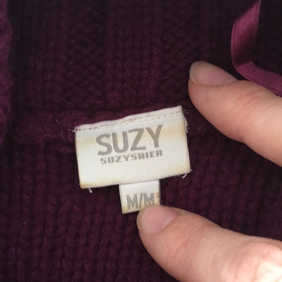 Suzy Shier. Sweater, purple. Size US M. Used. Good condition. Smoke free home - Picture 2 of 6